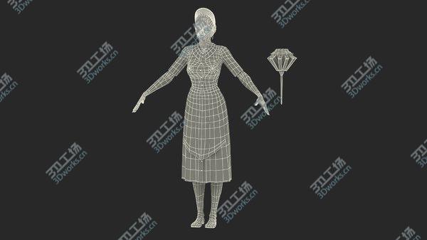 images/goods_img/20210312/3D model Dark Skin Black Maid Rigged/5.jpg